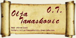 Olja Tanasković vizit kartica